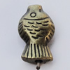Beads, Zinc Alloy Jewelry Findings, Fish 9x15mm Hole:1mm, Sold by Bag