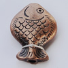 Beads, Zinc Alloy Jewelry Findings, Fish 15x20mm Hole:2mm, Sold by Bag