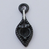 Pendants, Zinc Alloy Jewelry Findings, 7x18mm Hole:2mm, Sold by Bag