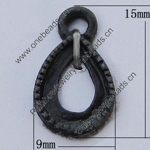Pendants, Zinc Alloy Jewelry Findings, 9x15mm Hole:2mm, Sold by Bag