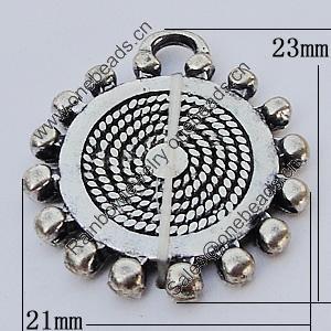 Pendants, Zinc Alloy Jewelry Findings, 21x23mm Hole:3mm, Sold by Bag