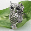 Zinc alloy Jewelry Rings with Rhinestone, Nickel-free & Lead-free A Grade, 40mm,Ring can adjust, Sold by PC 