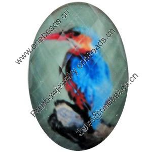 Resin Cabochons, No-Hole Jewelry findings, Faceted Oval, 20x30mm, Sold by Bag