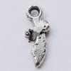 Pendants, Zinc Alloy Jewelry Findings, 3.5x10mm Hole:1mm, Sold by Bag