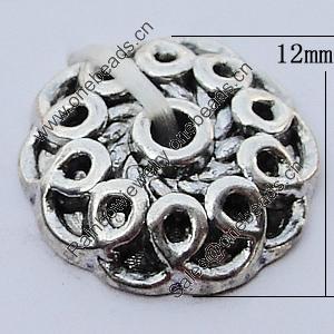 Spacer Zinc Alloy Jewelry Findings Lead-free, 12mm Hole:1.5mm, Sold by Bag