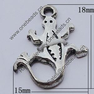 Pendants, Zinc Alloy Jewelry Findings, 15x18mm Hole:1.5mm, Sold by Bag