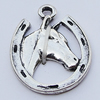 Pendants, Zinc Alloy Jewelry Findings, 17x21mm Hole:2mm, Sold by Bag