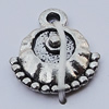 Pendants, Zinc Alloy Jewelry Findings, 12x15mm, Sold by Bag