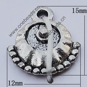 Pendants, Zinc Alloy Jewelry Findings, 12x15mm, Sold by Bag