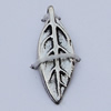 Pendants, Zinc Alloy Jewelry Findings, Leaf 18x24mm, Sold by Bag