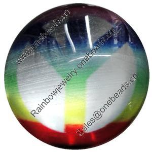 Resin Cabochons, No-Hole Jewelry findings, Round, 25mm, Sold by Bag