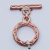 Clasps Zinc Alloy Jewelry Findings Lead-free, Loop:12x15mm Bar:15x2mm Hole:2mm, Sold by Bag 