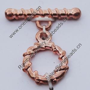 Clasps Zinc Alloy Jewelry Findings Lead-free, Loop:11x15mm Bar:20x3mm Hole:2mm, Sold by Bag 