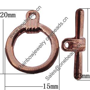 Clasps Zinc Alloy Jewelry Findings Lead-free, Loop:15x20mm Bar:23x3mm, Sold by Bag 