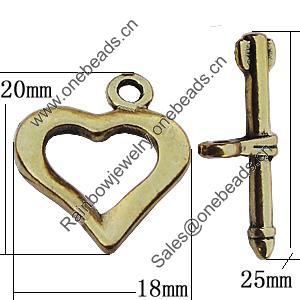 Clasps Zinc Alloy Jewelry Findings Lead-free, Loop:18x20mm Bar:25x5mm, Sold by Bag 