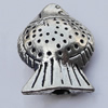 Beads, Zinc Alloy Jewelry Findings, Fish 15x21mm Hole:3mm, Sold by Bag