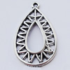 Pendants, Zinc Alloy Jewelry Findings, Teardrop 20x34mm, Sold by Bag