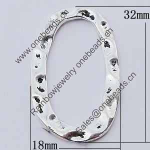 Donut, Zinc Alloy Jewelry Findings, 18x32mm, Sold by Bag