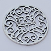 Connectors, Zinc Alloy Jewelry Findings, Flat Round 28mm, Sold by Bag