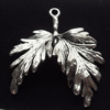 Pendant, Zinc Alloy Jewelry Findings, Leaf, 26x32mm, Sold by Bag