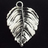 Pendant, Zinc Alloy Jewelry Findings, Leaf, 20x30mm, Sold by Bag