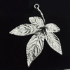 Pendant, Zinc Alloy Jewelry Findings, Leaf, 32x39mm, Sold by Bag