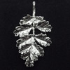 Pendant, Zinc Alloy Jewelry Findings, Leaf, 18x31mm, Sold by Bag