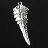 Pendant, Zinc Alloy Jewelry Findings, Leaf, 13x36mm, Sold by Bag