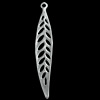 Pendant, Zinc Alloy Jewelry Findings, Leaf, 8x47mm, Sold by Bag