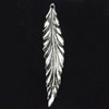 Pendant, Zinc Alloy Jewelry Findings, Leaf, 11x55mm, Sold by Bag
