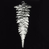 Pendant, Zinc Alloy Jewelry Findings, Leaf, 22x58mm, Sold by Bag