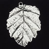 Pendant, Zinc Alloy Jewelry Findings, Leaf, 55x58mm, Sold by Bag
