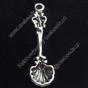 Pendant, Zinc Alloy Jewelry Findings, 9x34mm, Sold by Bag