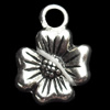Pendant, Zinc Alloy Jewelry Findings, Flower, 12x15mm, Sold by Bag
