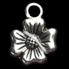 Pendant, Zinc Alloy Jewelry Findings, Flower, 12x15mm, Sold by Bag