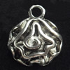Pendant, Zinc Alloy Jewelry Findings, Flower, 14x17mm, Sold by Bag
