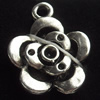 Pendant, Zinc Alloy Jewelry Findings, Flower, 17x21mm, Sold by Bag