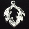 Pendant, Zinc Alloy Jewelry Findings, Leaf, 18x24mm, Sold by Bag