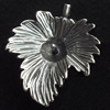 Pendant, Zinc Alloy Jewelry Findings, Leaf, 20x23mm, Sold by Bag
