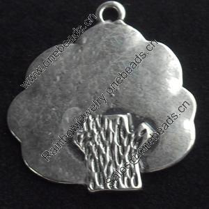 Pendant, Zinc Alloy Jewelry Findings, Tree, 23x25mm, Sold by Bag