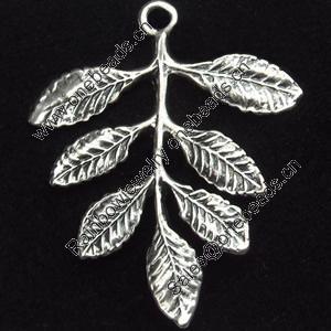 Pendant, Zinc Alloy Jewelry Findings, Leaf, 28x33mm, Sold by Bag