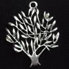 Pendant, Zinc Alloy Jewelry Findings, Tree, 25x31mm, Sold by Bag