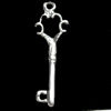 Pendant, Zinc Alloy Jewelry Findings, Key, 11x33mm, Sold by Bag