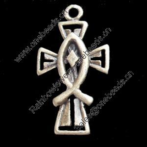Pendant, Zinc Alloy Jewelry Findings, Key, 13x25mm, Sold by Bag