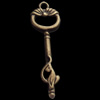 Pendant, Zinc Alloy Jewelry Findings, Key, 11x35mm, Sold by Bag