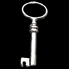 Pendant, Zinc Alloy Jewelry Findings, Key, 16x40mm, Sold by Bag