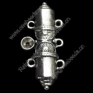 Connectors, Zinc Alloy Jewelry Findings, 16x34mm, Sold by Bag