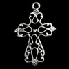 Pendant, Zinc Alloy Jewelry Findings, Cross, 22x33mm, Sold by Bag