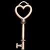 Pendant, Zinc Alloy Jewelry Findings, Key, 20x55mm, Sold by Bag