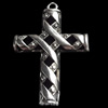 Pendant, Zinc Alloy Jewelry Findings, Cross, 45x65mm, Sold by Bag